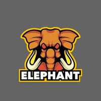 elefant maskot logotyp vektor