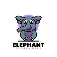 elefant maskot tecknad serie vektor