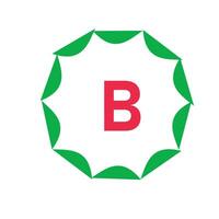 Blatt b Brief Logo Vektor