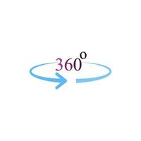 360 grad ikon vektor design mallar