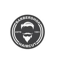 barberare affär ikon logotyp vektor ikon