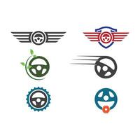 Auto Lenkung Rad Logo Symbol Vektor Illustration