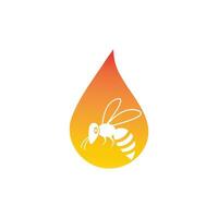 Honig Biene fallen Vorlage Vektor Symbol Illustration
