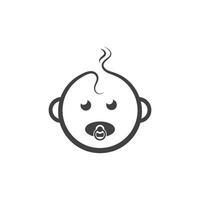 Baby Gesicht Symbol Vektor Illustration Design