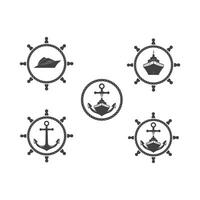 nautisch Vektor Logo Symbol von maritim Illustration