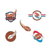 rugby boll ikon vektor illustration design