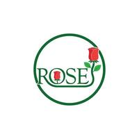 Rose Blume Logo Vektor Vorlage