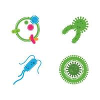 virus och bakterie ikon vektor illustration design