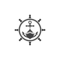 nautisch Vektor Logo Symbol von maritim Illustration