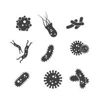 virus och bakterie ikon vektor illustration design