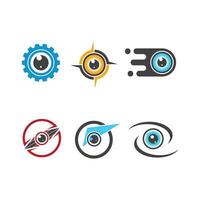 optisch Auge Symbol Logo Vektor Vorlage Illustration