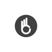 ok hand gest ikon vektor illustration design