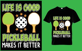 Pickleball Vektor t Hemd Design