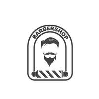 Barbier Geschäft Symbol Logo Vektor Symbol