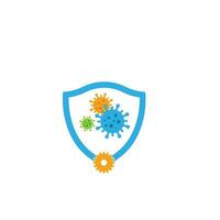 virus och bakterie skydd vektor illustration design