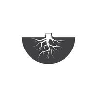 Baum Wurzeln Vektor Symbol Illustration Design