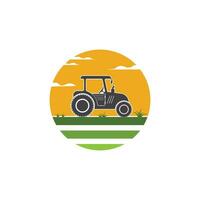 traktor jordbrukare ikon vektor illustration design
