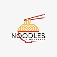 Nudeln Logo Design Vorlage zum Ramen Restaurant mit kreativ Element Konzept vektor