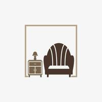 minimalistisch Möbel Logo Design Vektor zum Zuhause Innere mit kreativ Konzept
