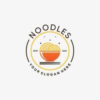 Nudeln Logo Design Vorlage zum Ramen Restaurant mit kreativ Element Konzept vektor