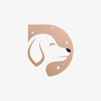 Hund Logo Design Vektor Illustration mit kreativ Element Konzept