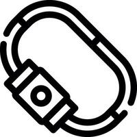 Karabiner kreatives Icon-Design vektor