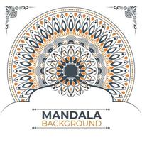 kreatives und einzigartiges Mandala-Hintergrunddesign vektor