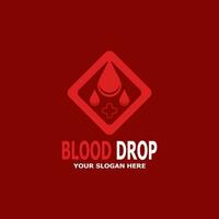 Blut fallen Gesundheit Logo Vektor Vorlage