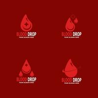 Blut fallen Gesundheit Logo Vektor Vorlage