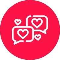 liebe Chat kreatives Icon-Design vektor