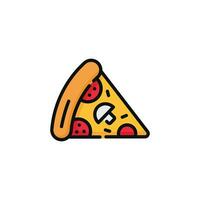 Pizza Vektor Illustration isoliert auf Weiß Hintergrund. Pizza Symbol