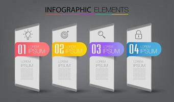 moderne Textfeld-Vorlage, Infografik-Banner vektor