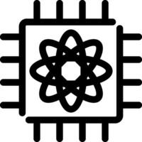 kvant dator kreativ ikon design vektor