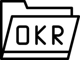 okr mapp kreativ ikon design vektor