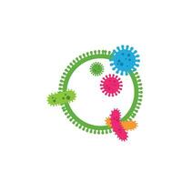 Virus und Bakterien Symbol Vektor Illustration Design