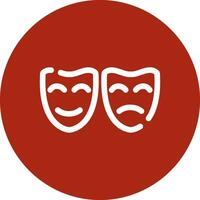 Theatermasken kreatives Icon-Design vektor