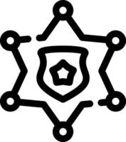 Sheriff Abzeichen kreativ Symbol Design vektor