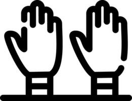 Prüfung Handschuhe kreativ Symbol Design vektor