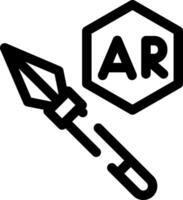 ar Speer werfen kreativ Symbol Design vektor