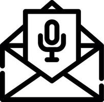 Voice-E-Mail kreatives Icon-Design vektor