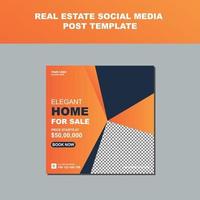 Immobilienagentur Social Media Post Template Design vektor