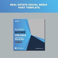 Immobilienagentur Social Media Post Template Design vektor