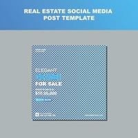 Immobilienagentur Social Media Post Template Design vektor