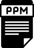 solide Symbol zum ppm vektor