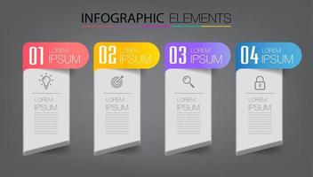 moderne Textfeld-Vorlage, Infografik-Banner vektor