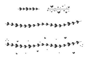 Reihe von Blumenrahmen-Symbolen. Vektorillustration im flachen Design vektor