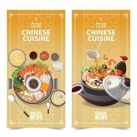 Design Banner asiatisches Essen Banner Set isolierte Vektor-Illustration vektor