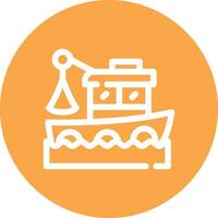 Fischerboot kreatives Icon-Design vektor