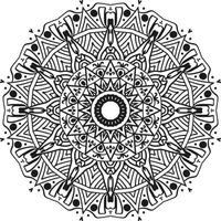 svart mandala för design, mandala cirkulär mönster design vektor