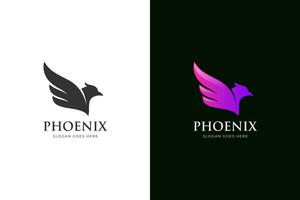 Örn eller fågel Fenix vingar logotyp ikon design illustration vektor